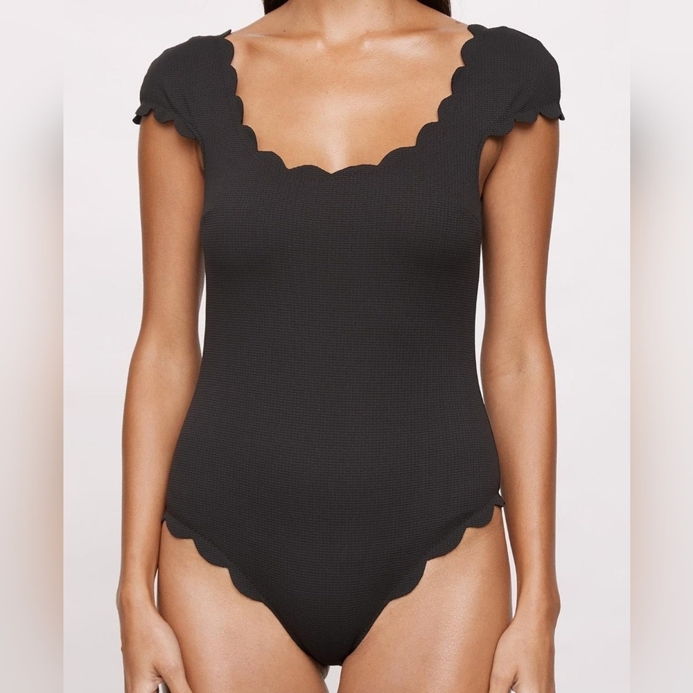 Marysia swim textured fabric Scalloped Mexico Maillot one piece swimwear